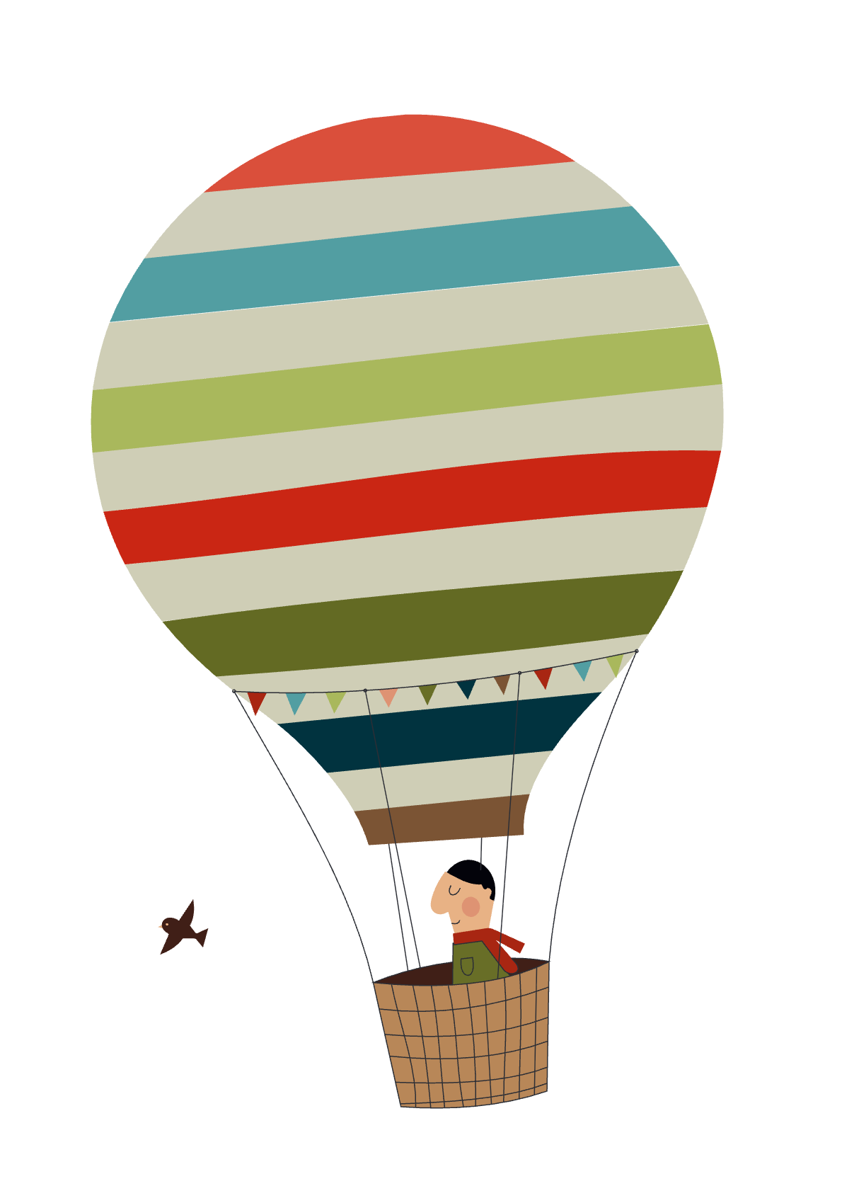Step by Step hot-air balloon